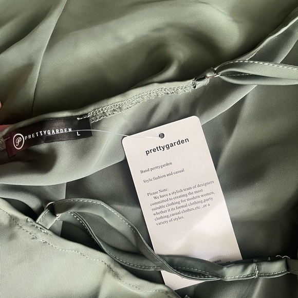 One shoulder midi satin wedding guest dress - Picture 6 of 6